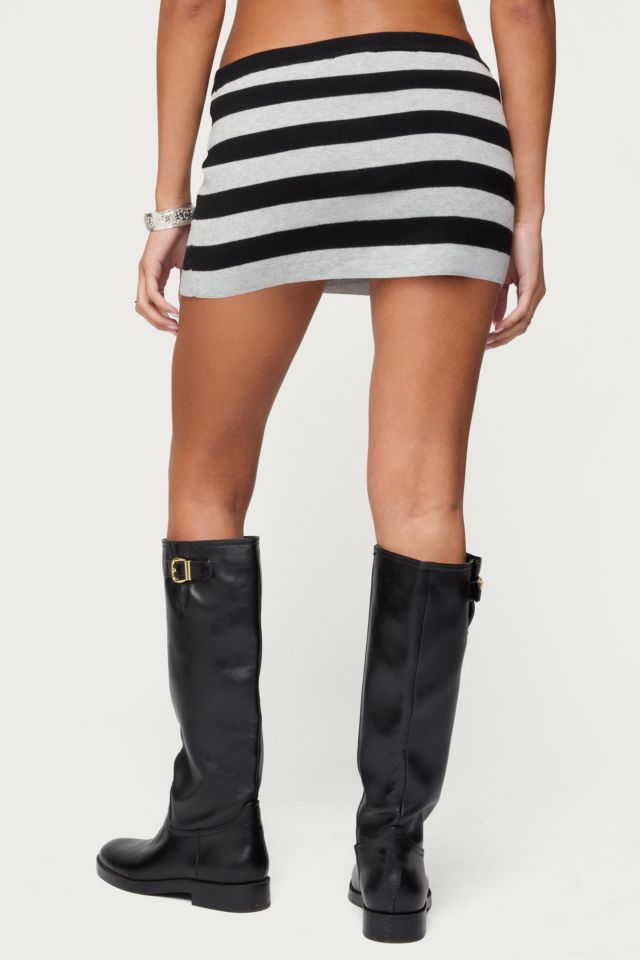 Edikted Kezia Striped Knit Mini Skort #3