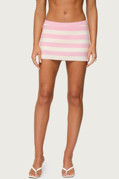Edikted Kezia Striped Knit Mini Skort