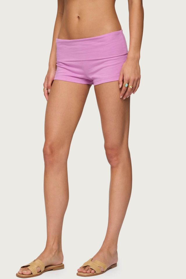 Edikted Fleur Fold Over Shorts #3