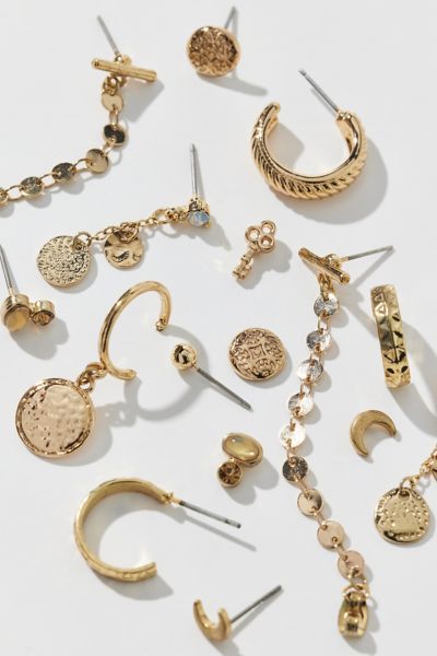 Urban Outfitters Emilia Coin Multi Earrings Set In Gold, Women's At  In Gold