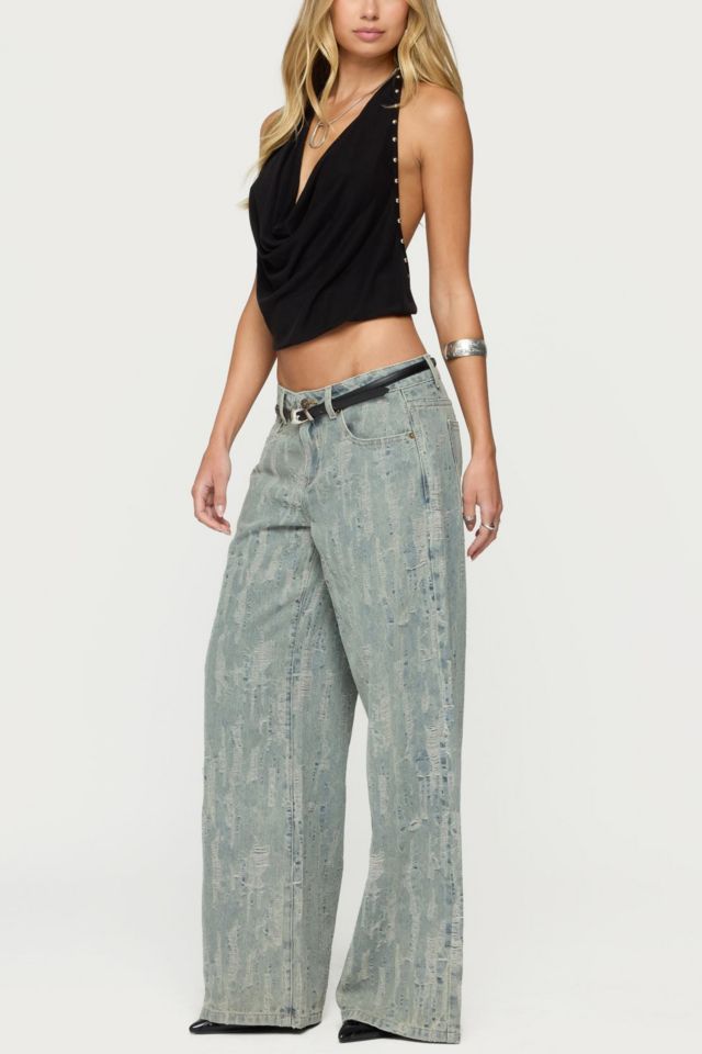 Edikted Irina Stud Cowl Neck Halter Top #1