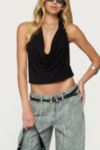 Edikted Irina Stud Cowl Neck Halter Top