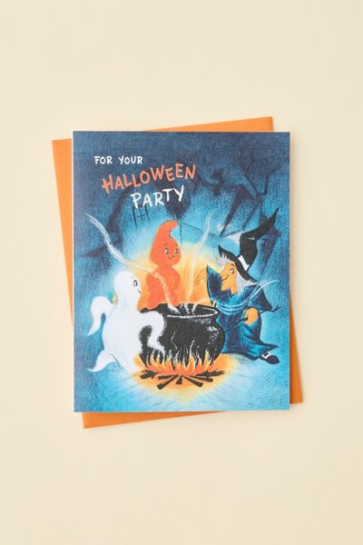 Laughing Elephant Halloween Party Greeting Card