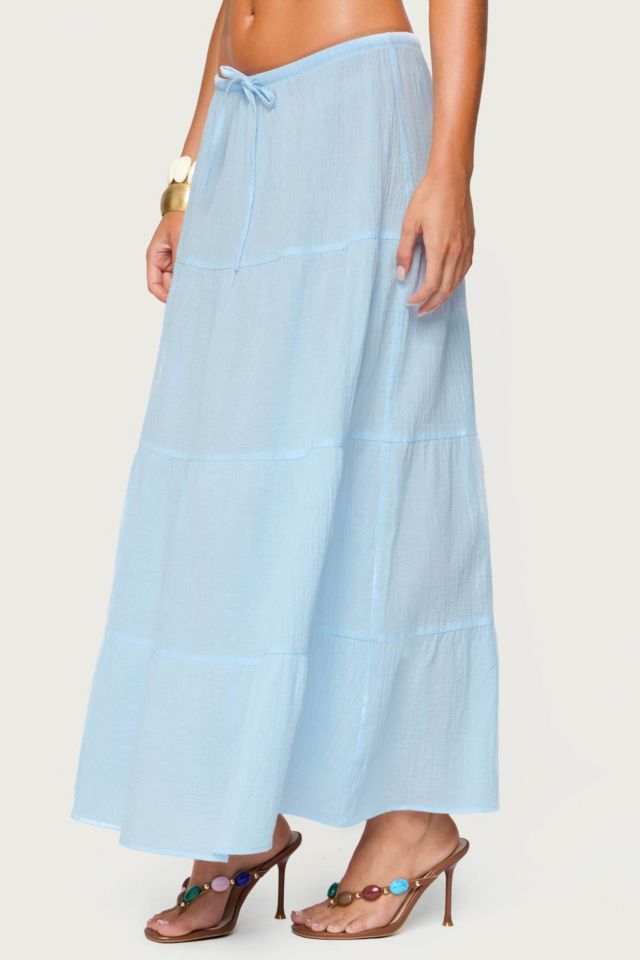Edikted Kaila Cotton Tiered Maxi Skirt #2