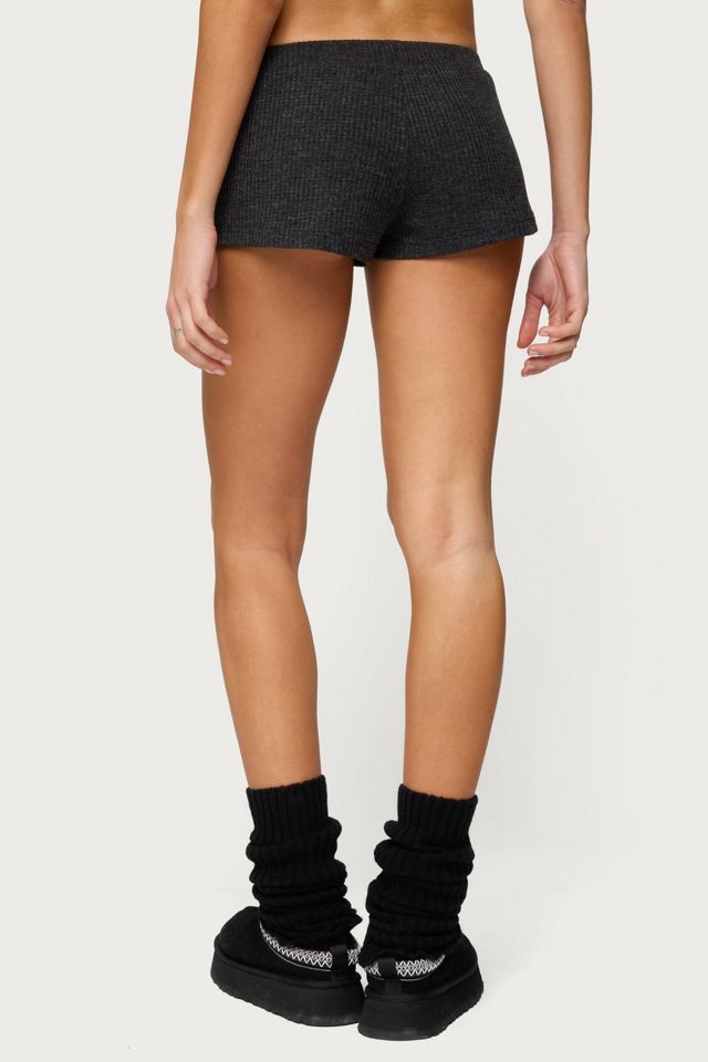 Edikted Teddy Waffle Shorts #3