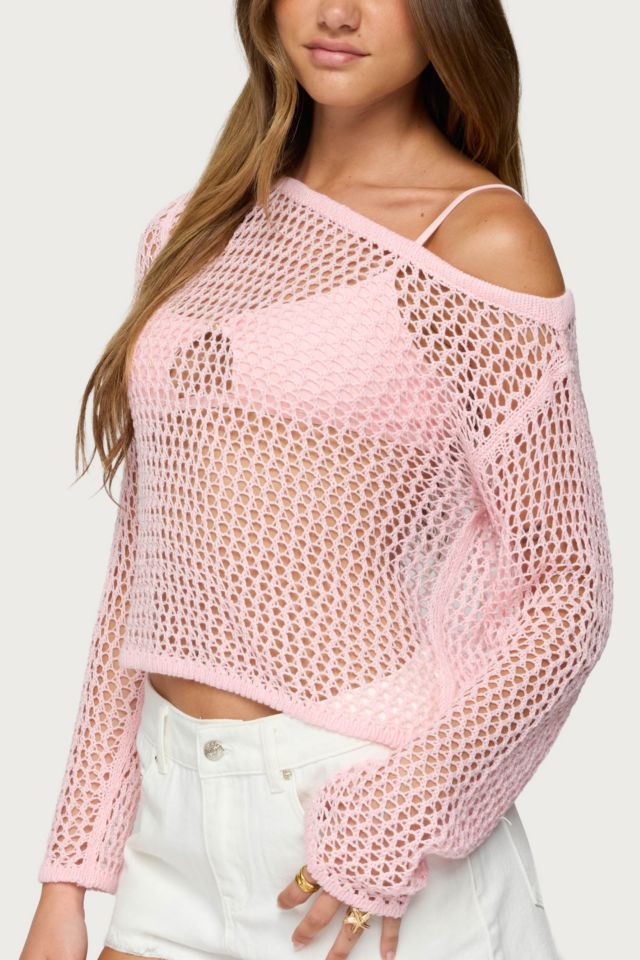Edikted Inara Off Shoulder Crochet Top #4