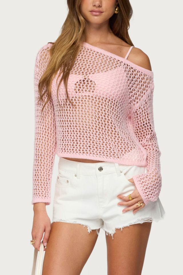 Edikted Inara Off Shoulder Crochet Top #1