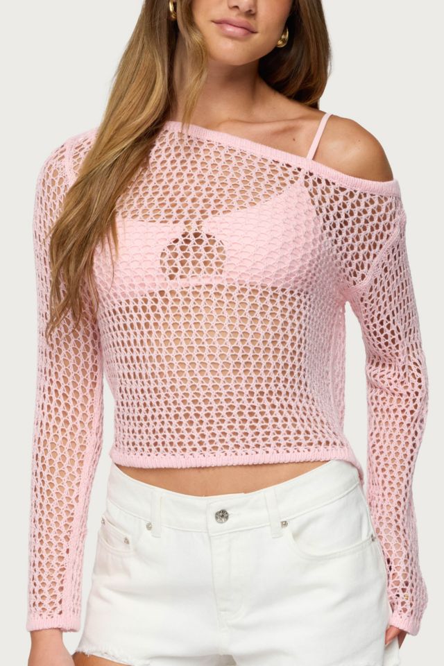 Edikted Inara Off Shoulder Crochet Top #2