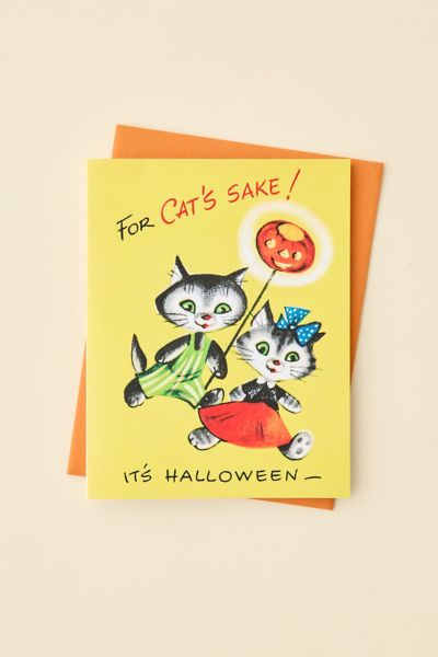 Laughing Elephant For Cat’s Sake Halloween Greeting Card