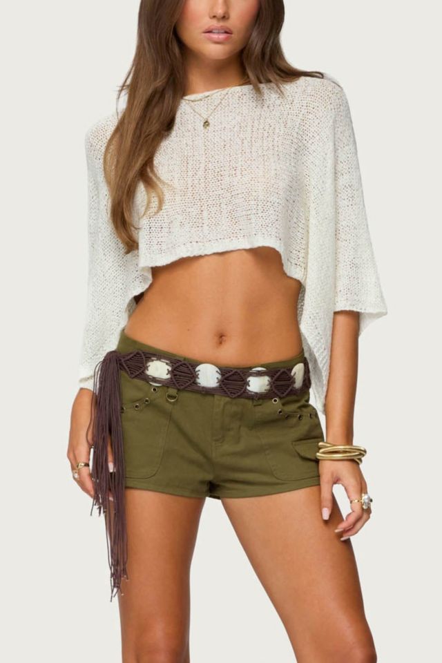 Edikted Hazen Grommet Low Rise Shorts #3