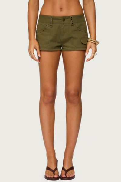 Edikted Hazen Grommet Low Rise Shorts