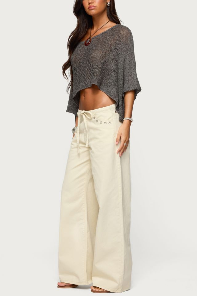 Edikted Laline Oversized Knit Crop Top #1