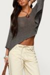 Edikted Laline Oversized Knit Crop Top