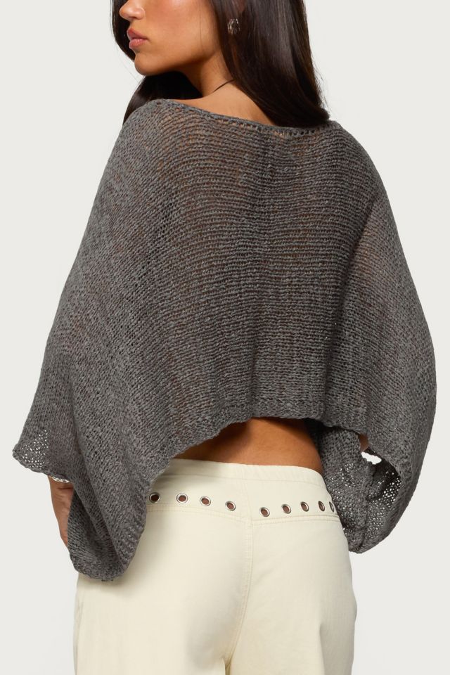 Edikted Laline Oversized Knit Crop Top #4