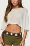 Edikted Laline Oversized Knit Crop Top