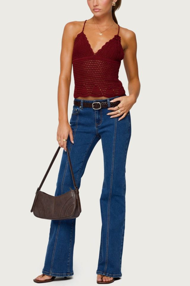 Edikted Starrie Panel Stitch Low Rise Jeans #1