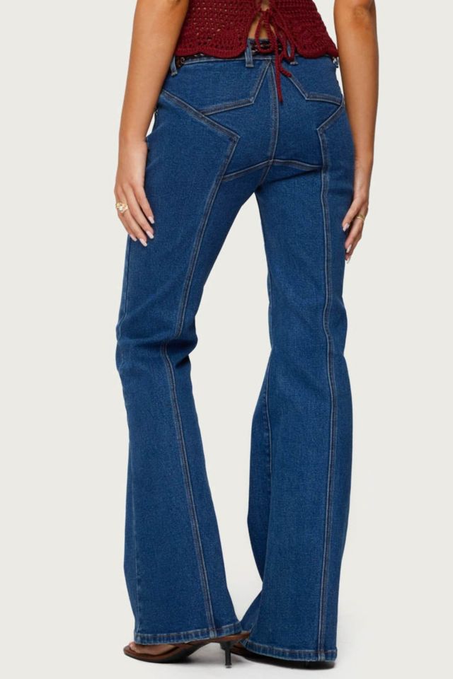 Edikted Starrie Panel Stitch Low Rise Jeans #2