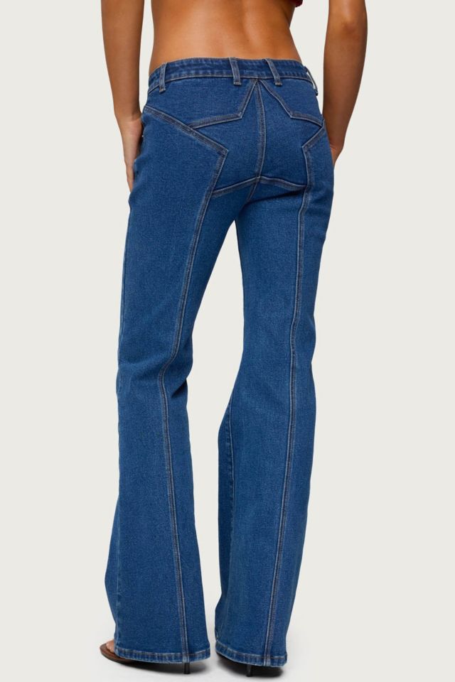 Edikted Starrie Panel Stitch Low Rise Jeans #4