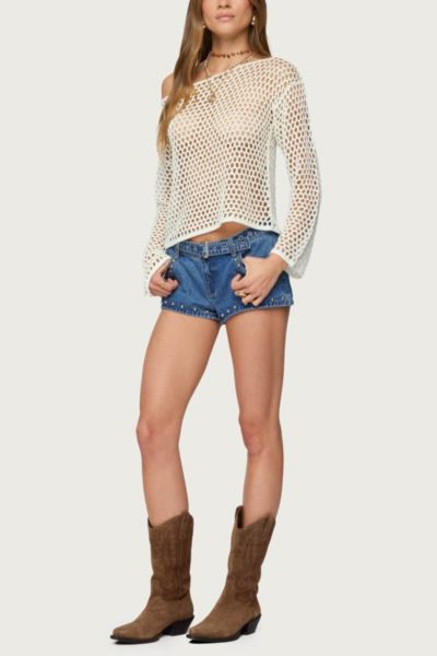 Edikted Kalley Off Shoulder Crochet Top