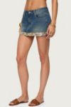 Edikted Shaina Iridescent Denim Mini Skirt