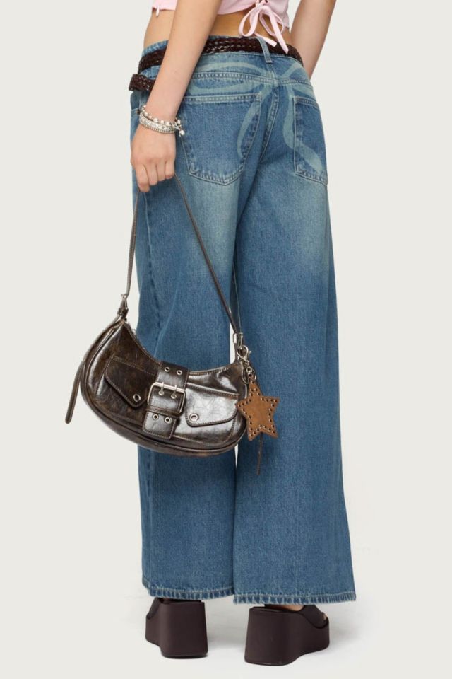 Edikted Petite Vyxen Vintage Washed Low Rise Jeans #2
