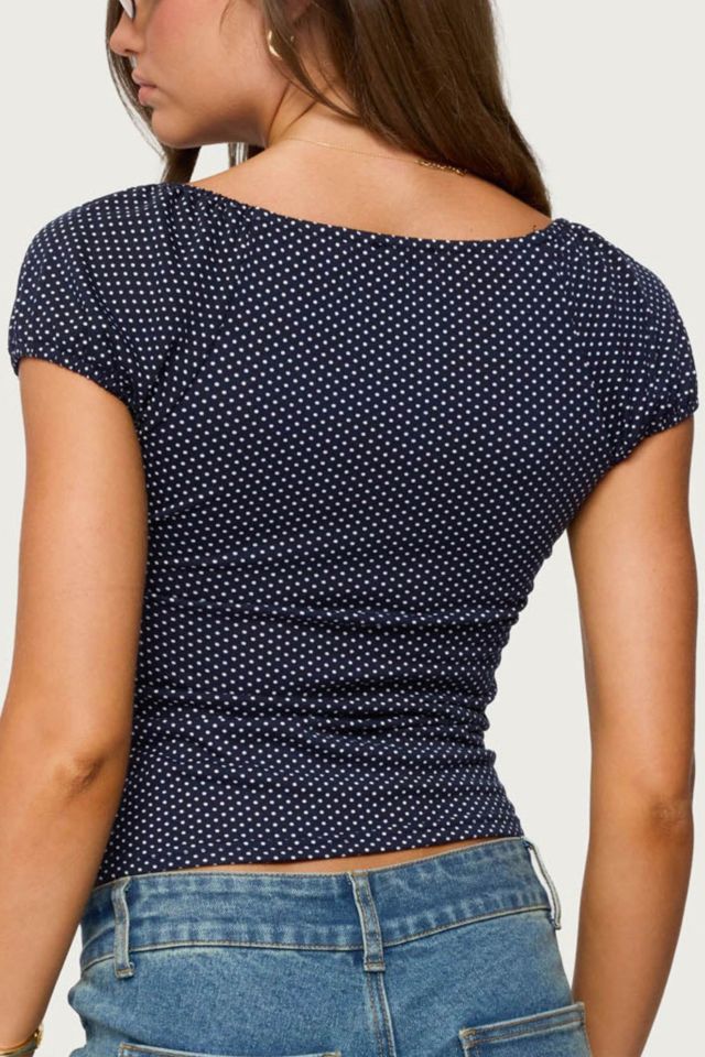 Edikted Stefania Polka Dot Top #4