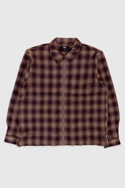 Stussy Twisted Yarn Plaid Zip Jacket