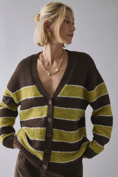 BDG Eliot Striped Oversized Cardigan