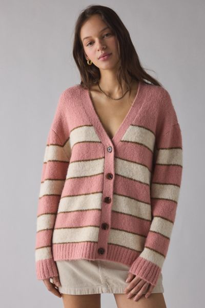 BDG Eliot Striped Oversized Cardigan