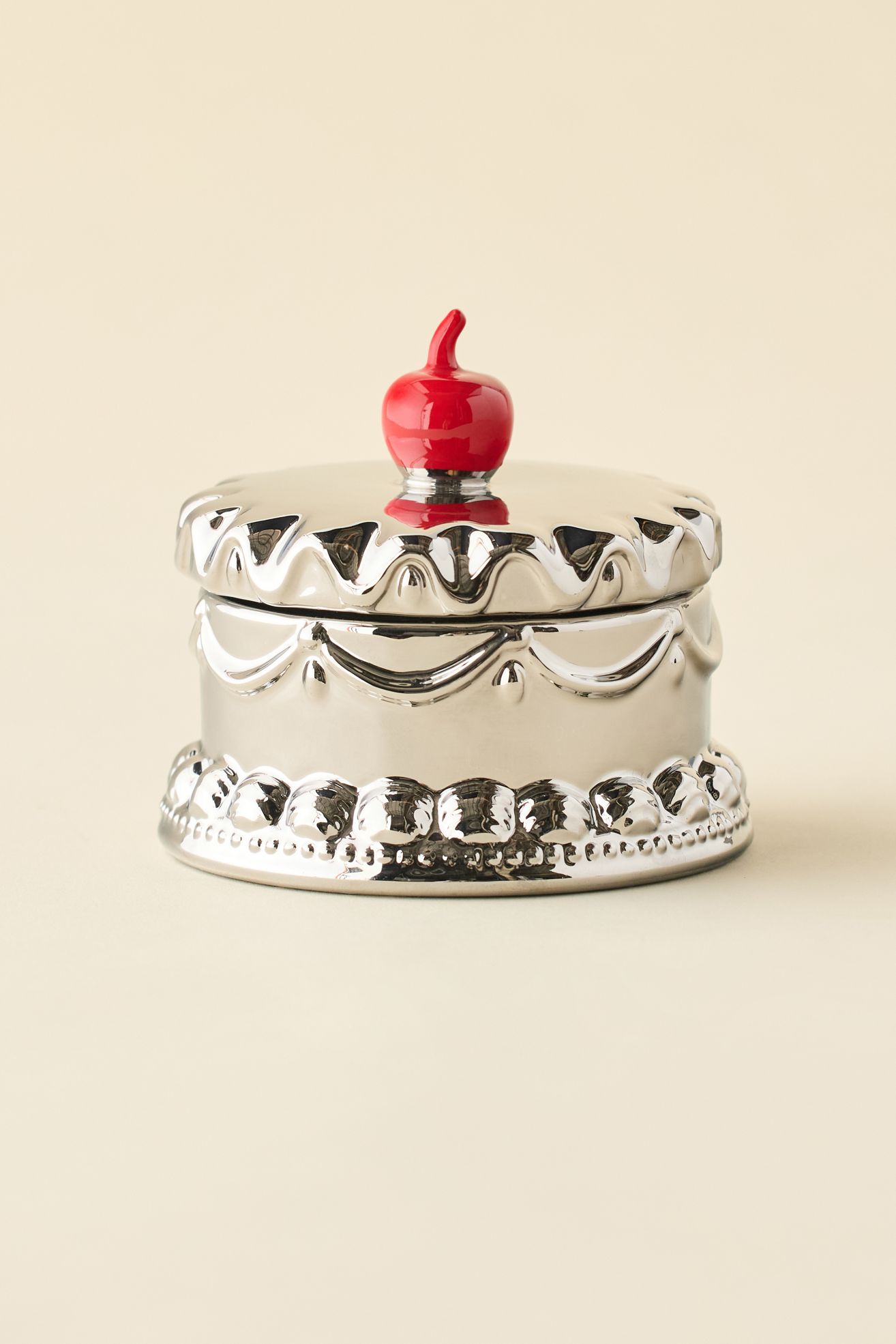 Chrome Cake Ceramic Stash Box - Grey, ONE SIZE