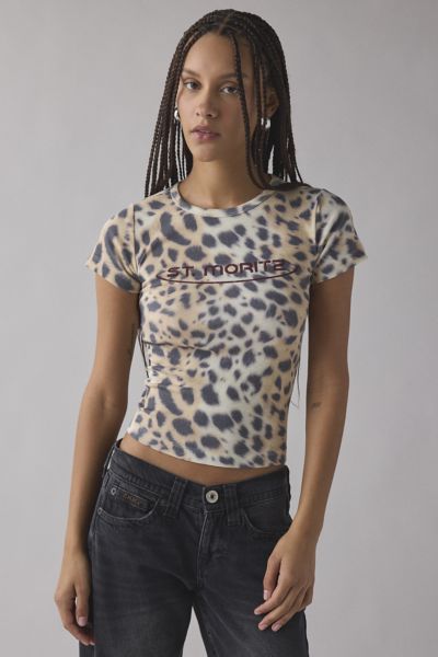 St. Moritz Snow Leopard Graphic Baby Tee