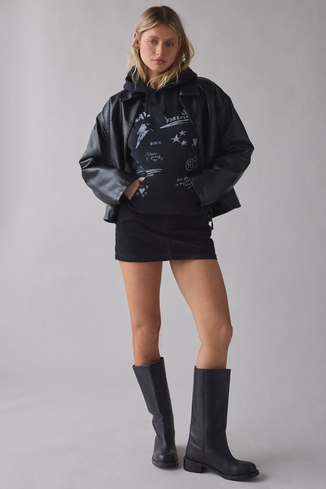 Scribble Art Graphic Pullover Hoodie Sweatshirt #1