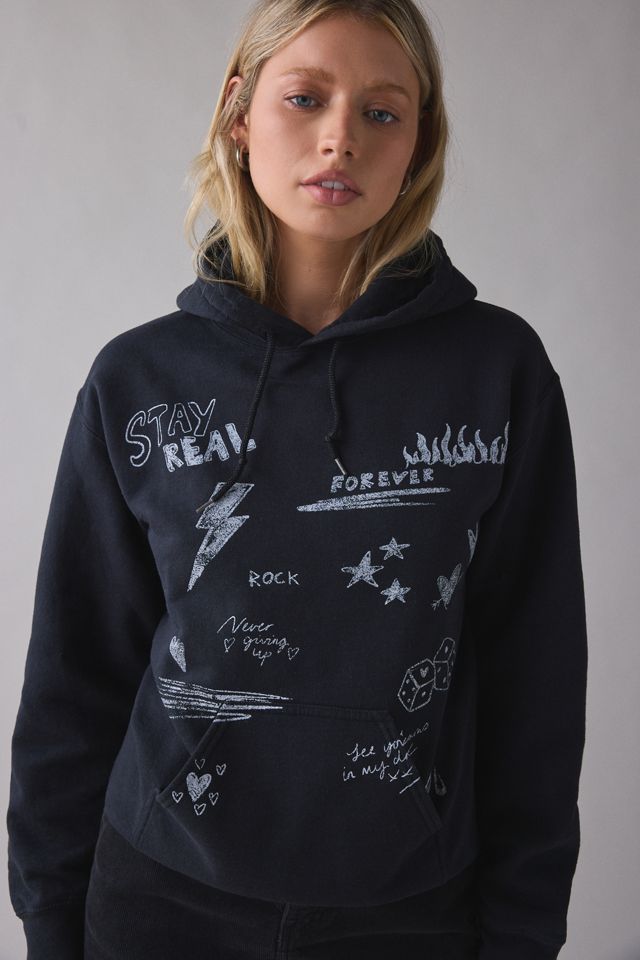 Scribble Art Graphic Pullover Hoodie Sweatshirt #3