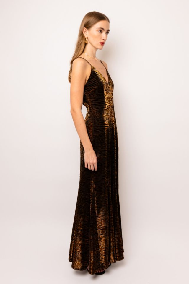 Amy Lynn Tiger Velvet Maxi Dress #1