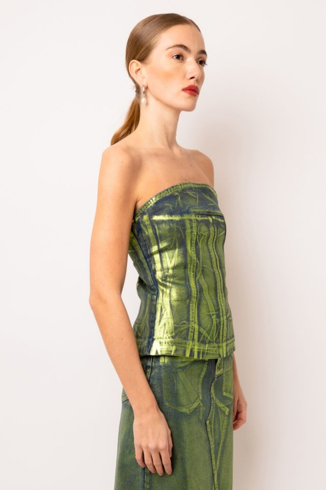 Amy Lynn Johanna Metallic Denim Top #2