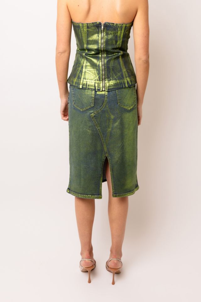 Amy Lynn Johanna Metallic Denim Top #4
