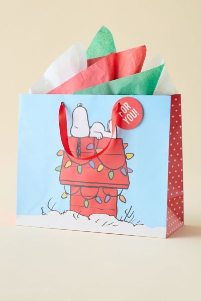Peanuts Snoopy Holiday Gift Bag