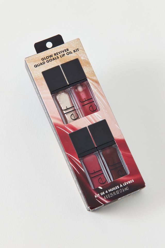 e.l.f. Cosmetics Glow Reviver Quad Goals Lip Oil Gift Set #3