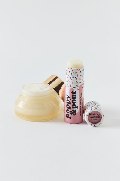 Poppy & Pout Birthday Confetti Cake Lip Care Gift Set