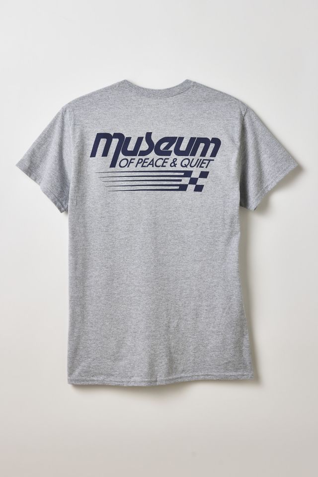 Museum Of Peace & Quiet Racing Flag Graphic Tee #1