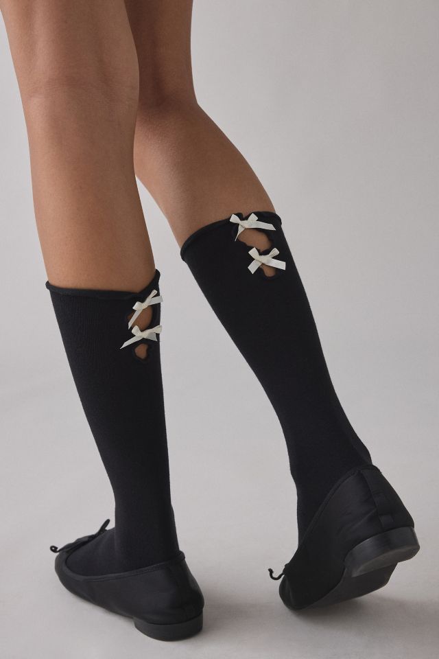 Ribbon Bow Slouchy Sock #1