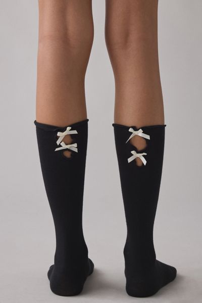 Ribbon Bow Slouchy Sock
