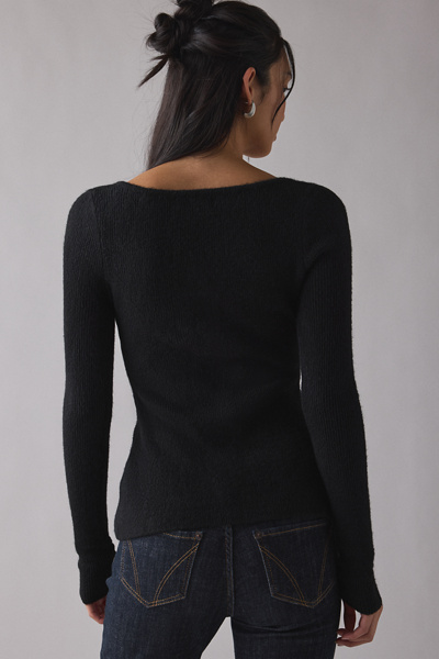 Kimchi Blue Frankie Scoop Neck Flyaway Cardigan