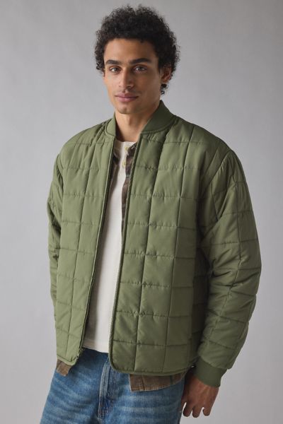 Bdg Quilted Bomber Jacket In Green, Men's At Urban Outfitters In Green