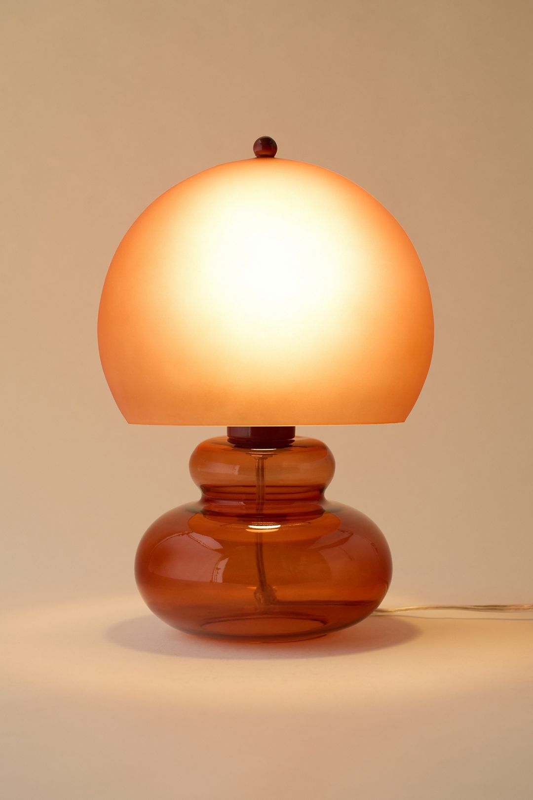 Lucile Glass Table Lamp - Brown, Regular, ONE SIZE