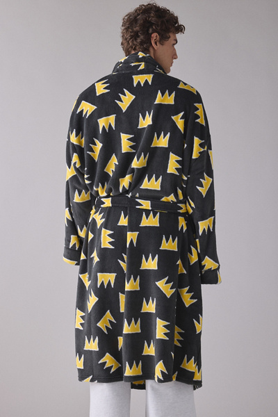 Basquiat Crown Pattern Robe
