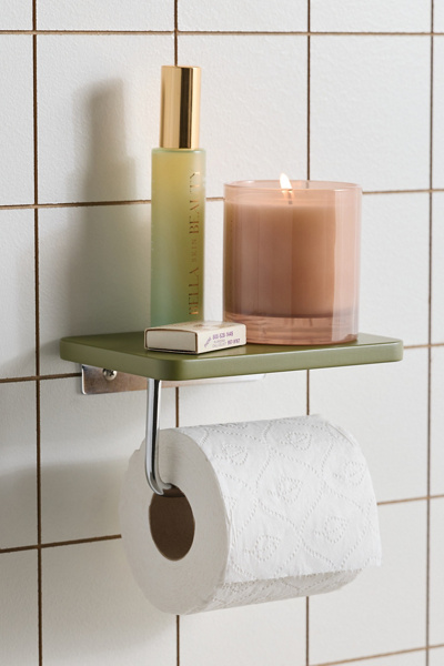 Urban Outfitters Boden Toilet Paper Holder & Storage Shelf In Lichen At