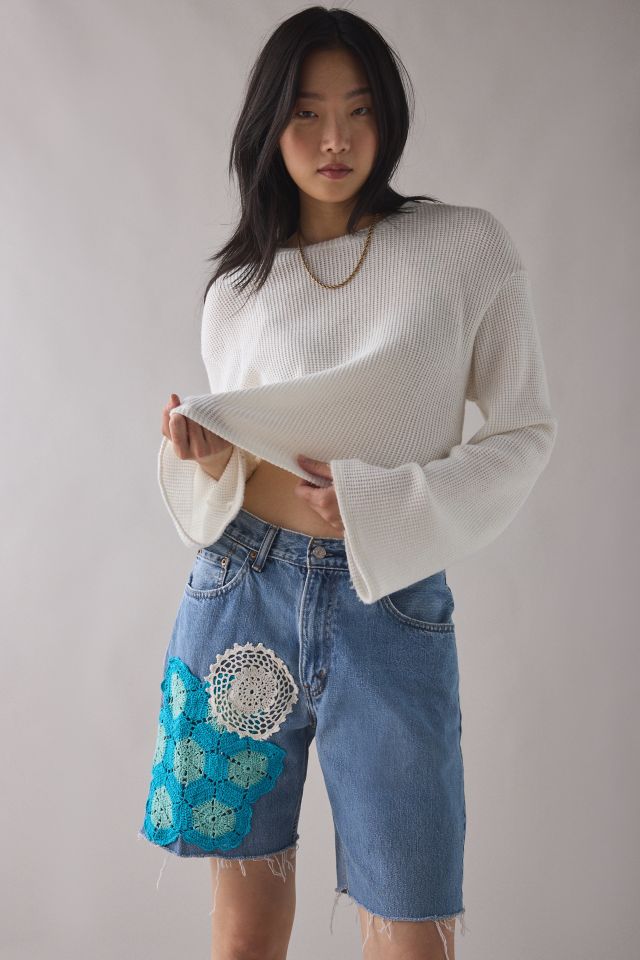 ReMADE By UO Handmade Crochet Patched Jorts #3