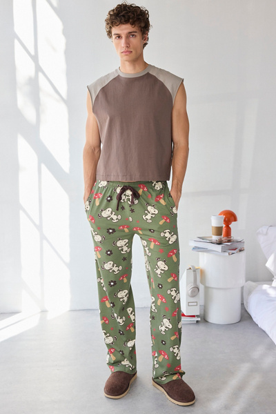 Peanuts Snoopy & Mushroom Pattern Pajama Pant
