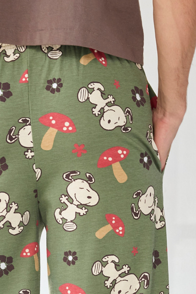 Peanuts Snoopy & Mushroom Pattern Pajama Pant